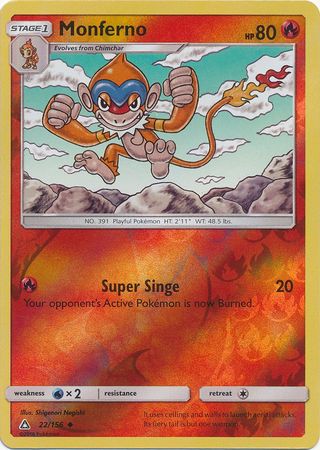 Ultra Prism - 022/156 - Monferno - Reverse Holo