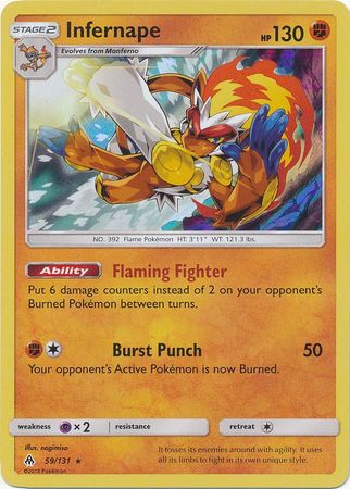 Forbidden Light - 059/131 - Infernape - Holo
