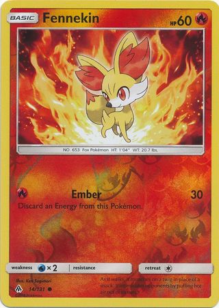 Forbidden Light - 014/131 - Fennekin - Reverse Holo