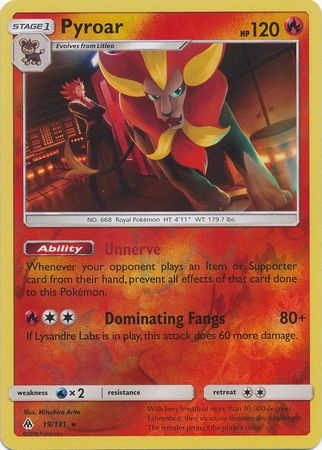 Forbidden Light - 019/131 - Pyroar - Reverse Holo
