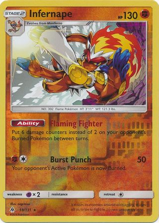 Forbidden Light - 059/131 - Infernape - Reverse Holo