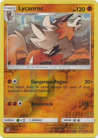 Forbidden Light - 076/131 - Lycanroc - Reverse Holo
