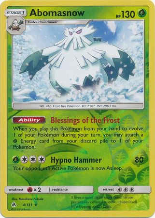 Forbidden Light - 004/131 - Abomasnow - Reverse Holo