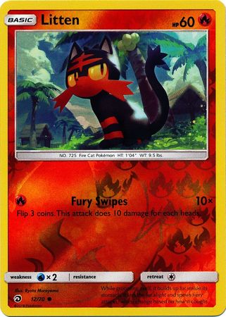 Dragon Majesty - 012/070 - Litten - Reverse Holo