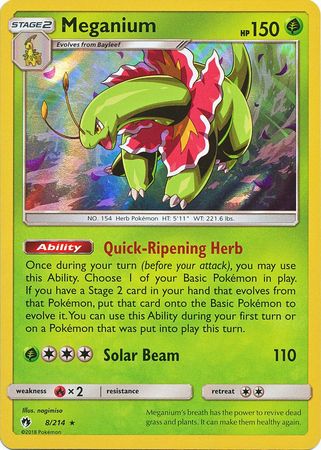 Lost Thunder - 008/214 - Meganium - Holo