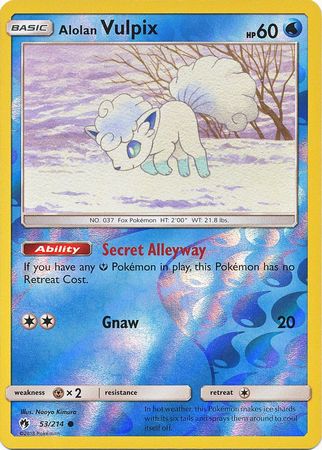 Lost Thunder - 053/214 - Alolan Vulpix - Reverse Holo