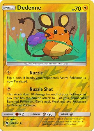 Lost Thunder - 084/214 - Dedenne - Reverse Holo