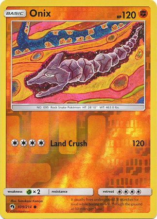 Lost Thunder - 109/214 - Onix - Reverse Holo