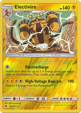 Lost Thunder - 072/214 - Electivire - Reverse Holo