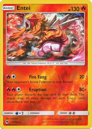 Lost Thunder - 047/214 - Entei - Reverse Holo