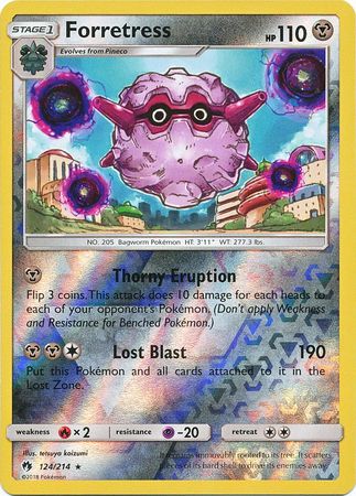 Lost Thunder - 124/214 - Forretress - Reverse Holo