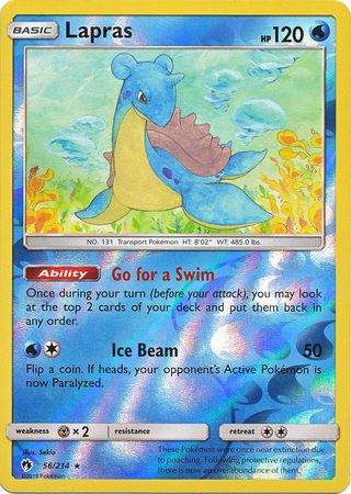 Lost Thunder - 056/214 - Lapras - Reverse Holo