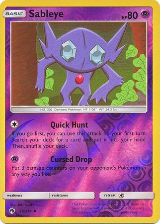 Lost Thunder - 096/214 - Sableye - Reverse Holo