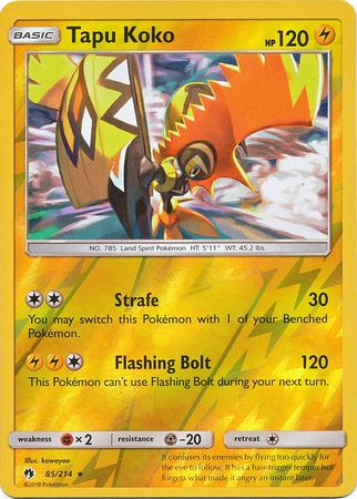 Lost Thunder - 085/214 - Tapu Koko - Reverse Holo