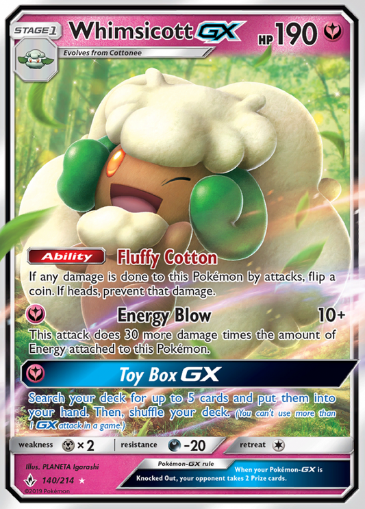 Unbroken Bonds - 140/214 - Whimsicott GX