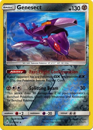 Unbroken Bonds - 127/214 - Genesect - Reverse Holo