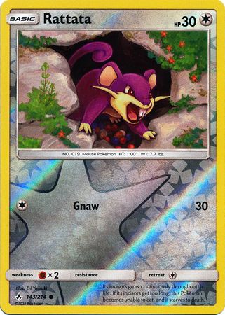 Unbroken Bonds - 143/214 - Rattata - Reverse Holo