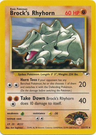 Gym Heroes - 022/132 - Brock's Rhyhorn