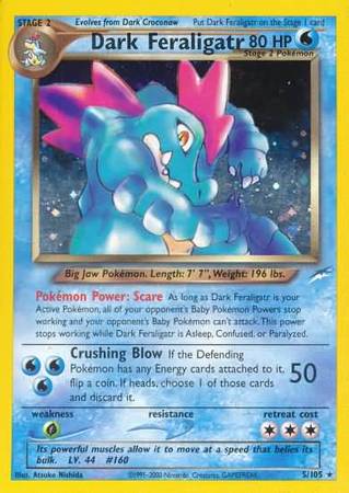Neo Destiny - 005/105 - Dark Feraligatr - Holo