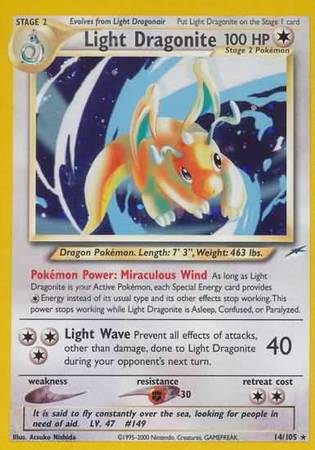 Neo Destiny - 014/105 - Light Dragonite - Holo
