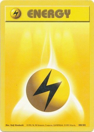 Base Set - 100/102 - Lightning Energy