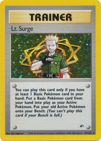 Gym Heroes - 017/132 - Lt. Surge - Holo