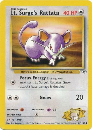 Gym Heroes - 082/132 - Lt. Surge's Rattata