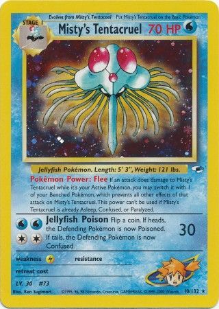 Gym Heroes - 010/132 - Misty's Tentacruel - Holo