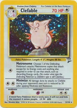 Base Set 2 - 005/130 - Clefable - Holo