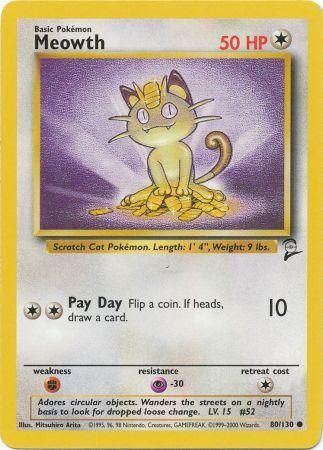 Base Set 2 - 080/130 - Meowth