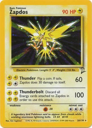 Base Set 2 - 020/130 - Zapdos - Holo