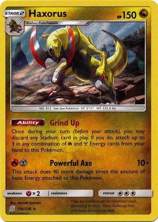Unified Minds - 156/236 - Haxorus - Holo