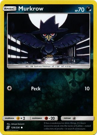 Unified Minds - 129/236 - Murkrow - Reverse Holo