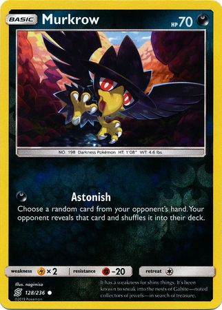 Unified Minds - 128/236 - Murkrow - Reverse Holo
