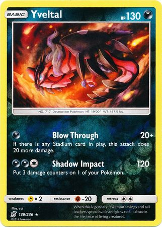 Unified Minds - 139/236 - Yveltal - Reverse Holo