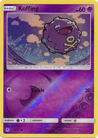 Hidden Fates - 028/068 - Koffing - Reverse Holo