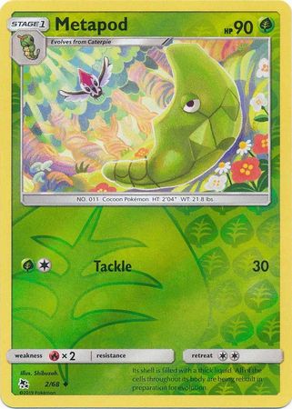 Hidden Fates - 002/068 - Metapod - Reverse Holo