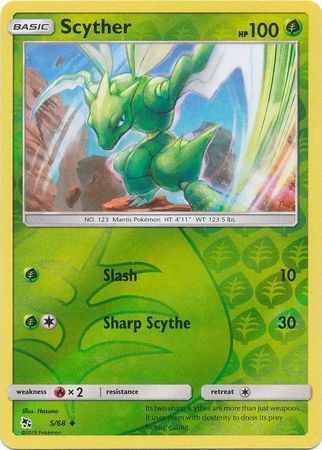 Hidden Fates - 005/068 - Scyther - Reverse Holo