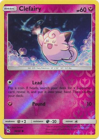 Hidden Fates - 038/068 - Clefairy - Reverse Holo