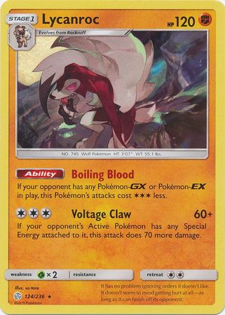 Cosmic Eclipse - 124/236 - Lycanroc - Holo