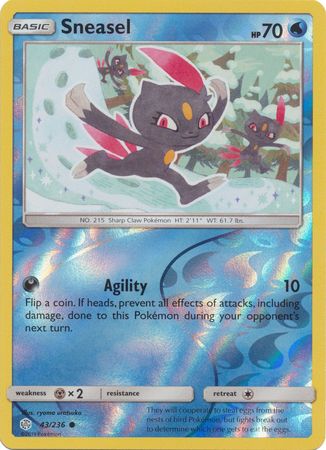 Cosmic Eclipse - 043/236 - Sneasel - Reverse Holo