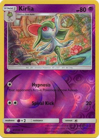 Cosmic Eclipse - 081/236 - Kirlia - Reverse Holo