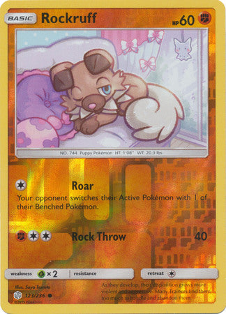 Cosmic Eclipse - 123/236 - Rockruff - Reverse Holo