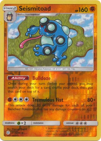Cosmic Eclipse - 117/236 - Seismitoad - Reverse Holo