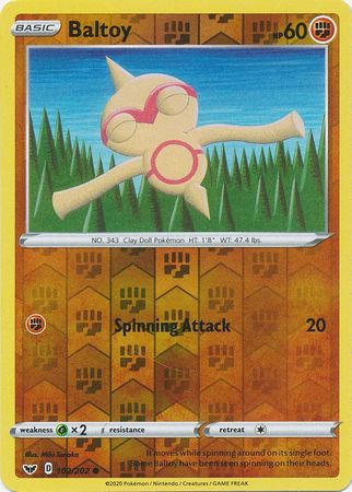Sword & Shield - 102/202 - Baltoy - Reverse Holo