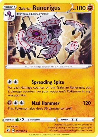 Rebel Clash - 102/192 - Galarian Runerigus
