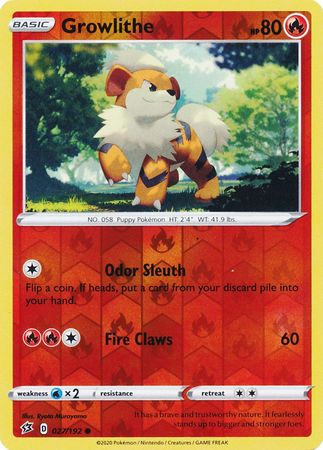 Rebel Clash - 027/192 - Growlithe - Reverse Holo