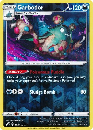 Rebel Clash - 118/192 - Garbodor - Reverse Holo