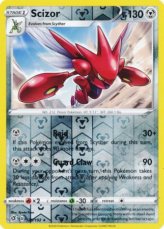 Rebel Clash - 128/192 - Scizor - Reverse Holo