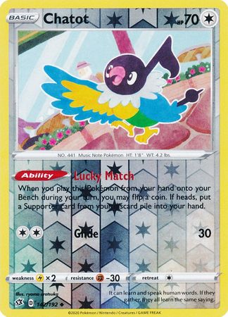 Rebel Clash - 142/192 - Chatot - Reverse Holo